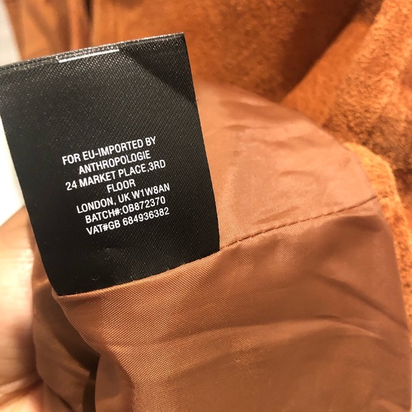 Anthropologie 100% LEATHER Vintage Button Skirt 8 - Picture 8 of 9